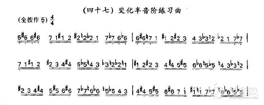 竹笛变化半音阶练习曲