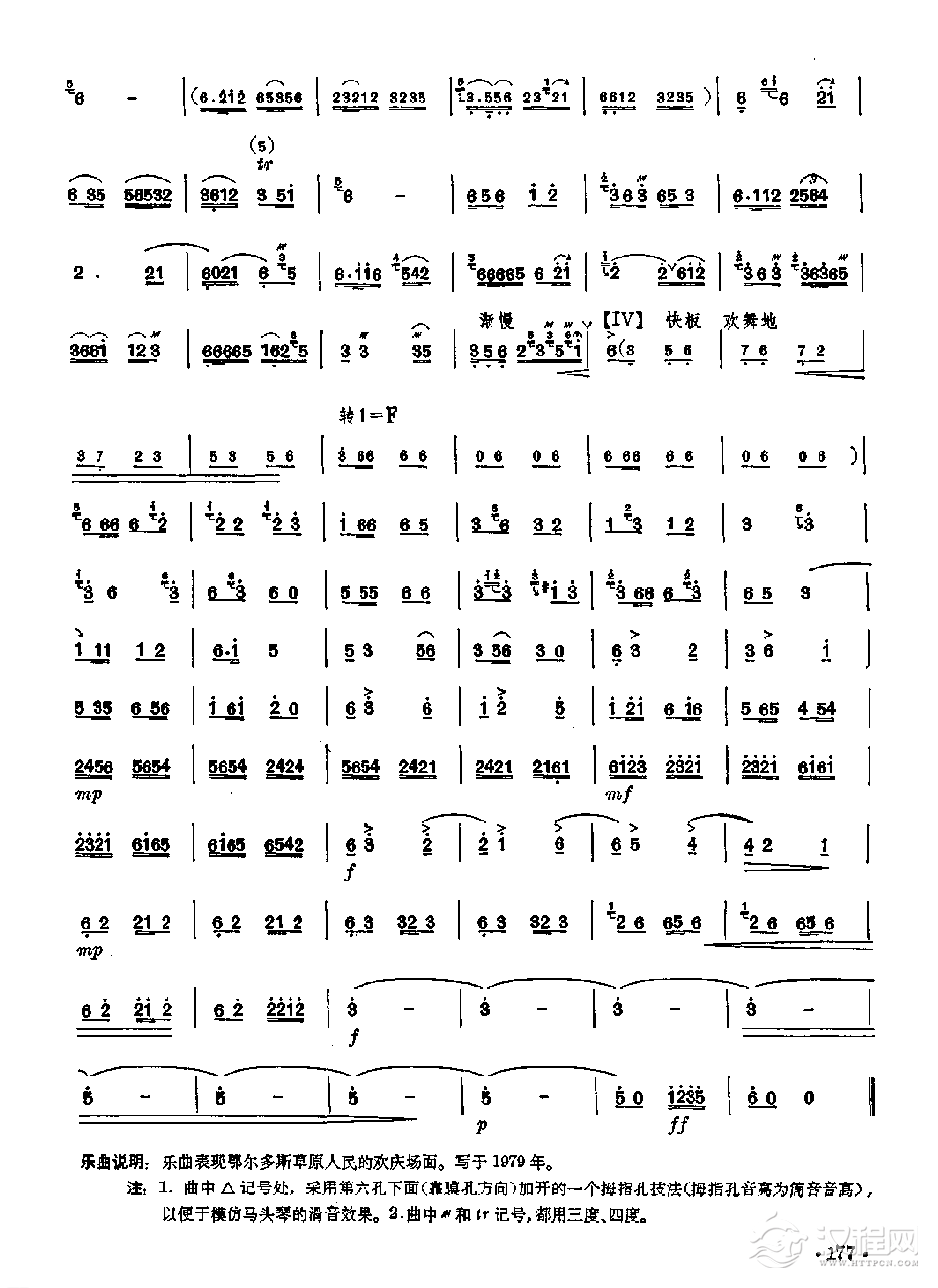 笛子独奏曲《鄂尔多斯的春天》李镇/曲