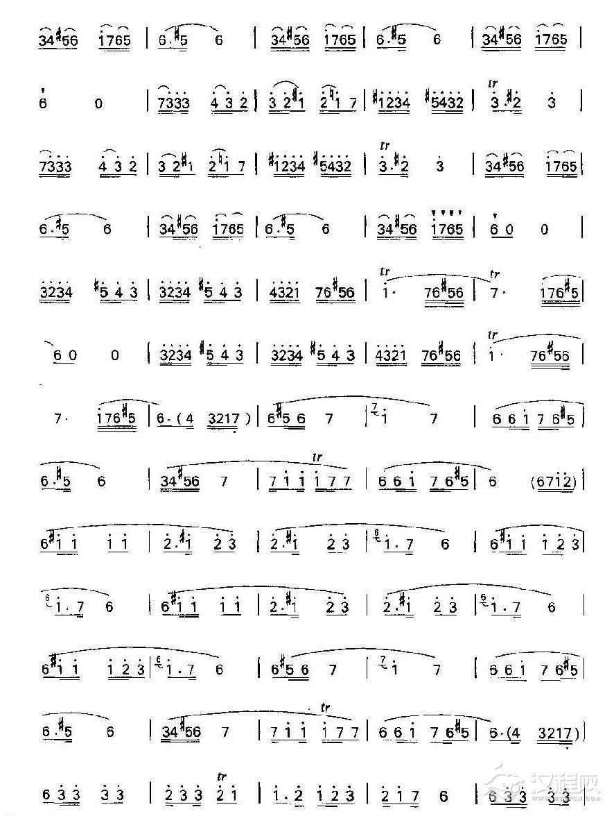 竹笛练习曲《落花曲》