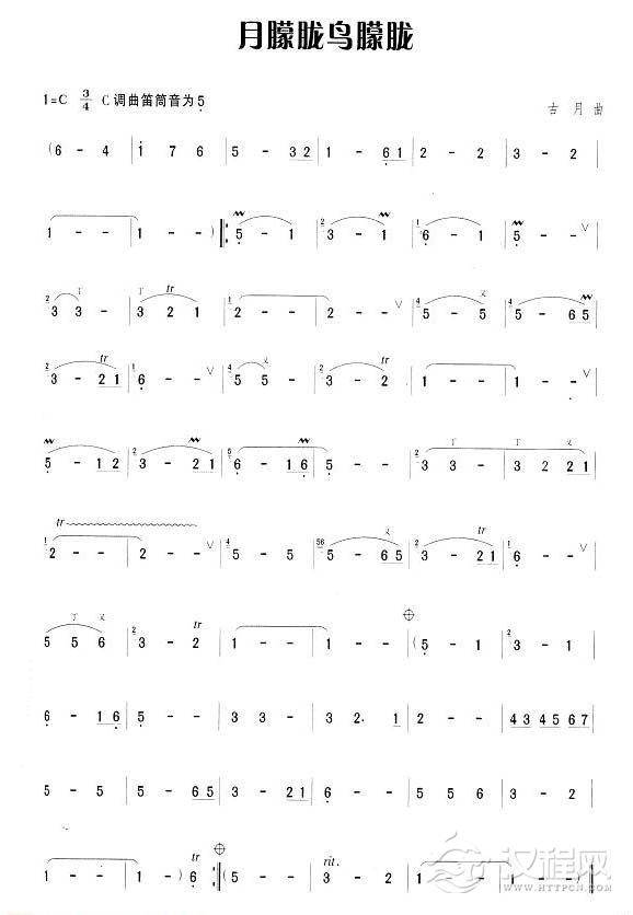 笛子流行金曲《月朦胧鸟朦胧》