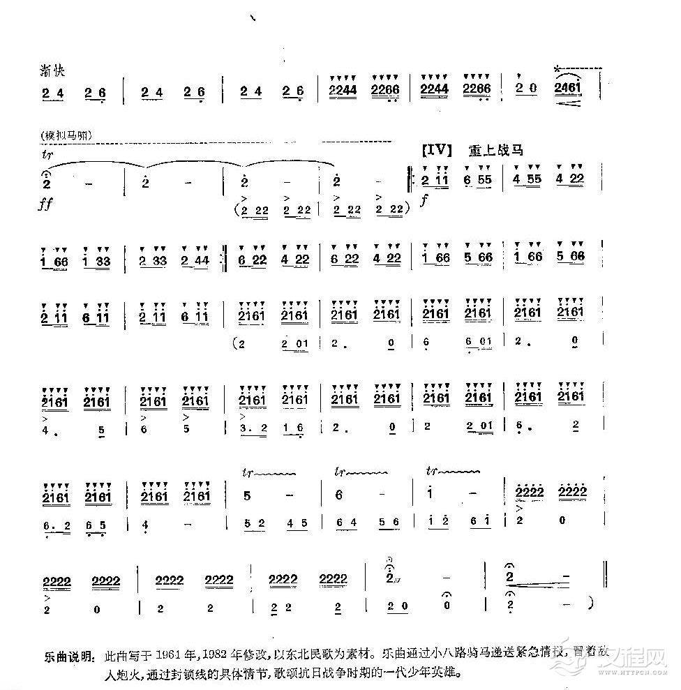 经典竹笛乐曲《小八路勇闯封锁线》陈大可曲