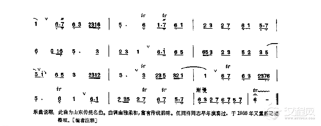笛子独奏曲《大杨周》山东传统乐曲