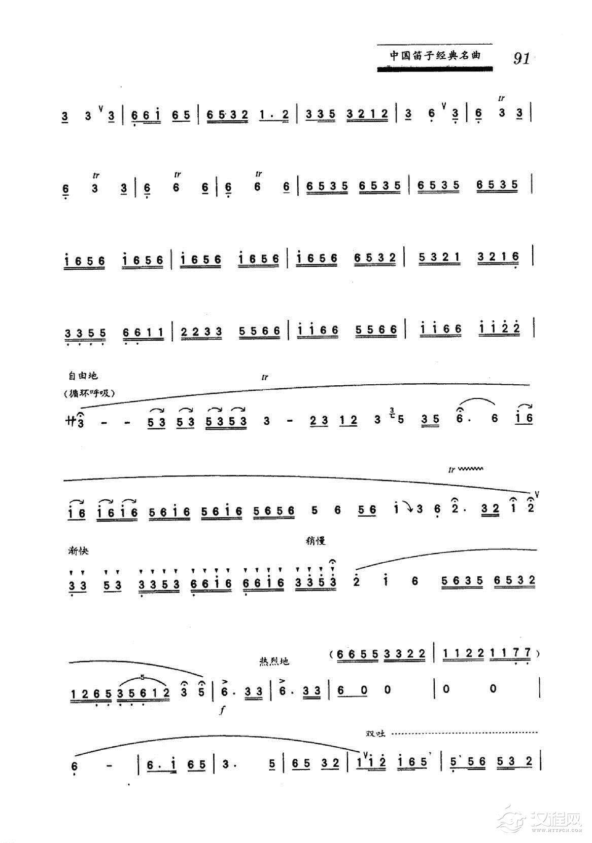 中国笛子名曲《草原巡逻兵》 曾永清、马光陆曲