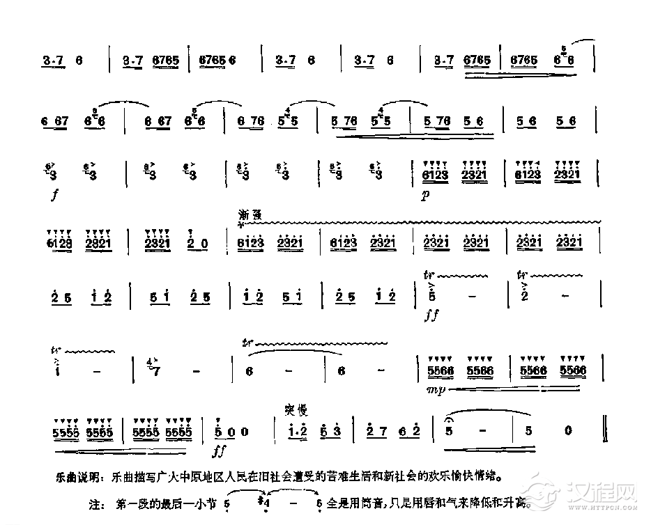 笛子独奏曲《故乡的回忆》孔建华/曲