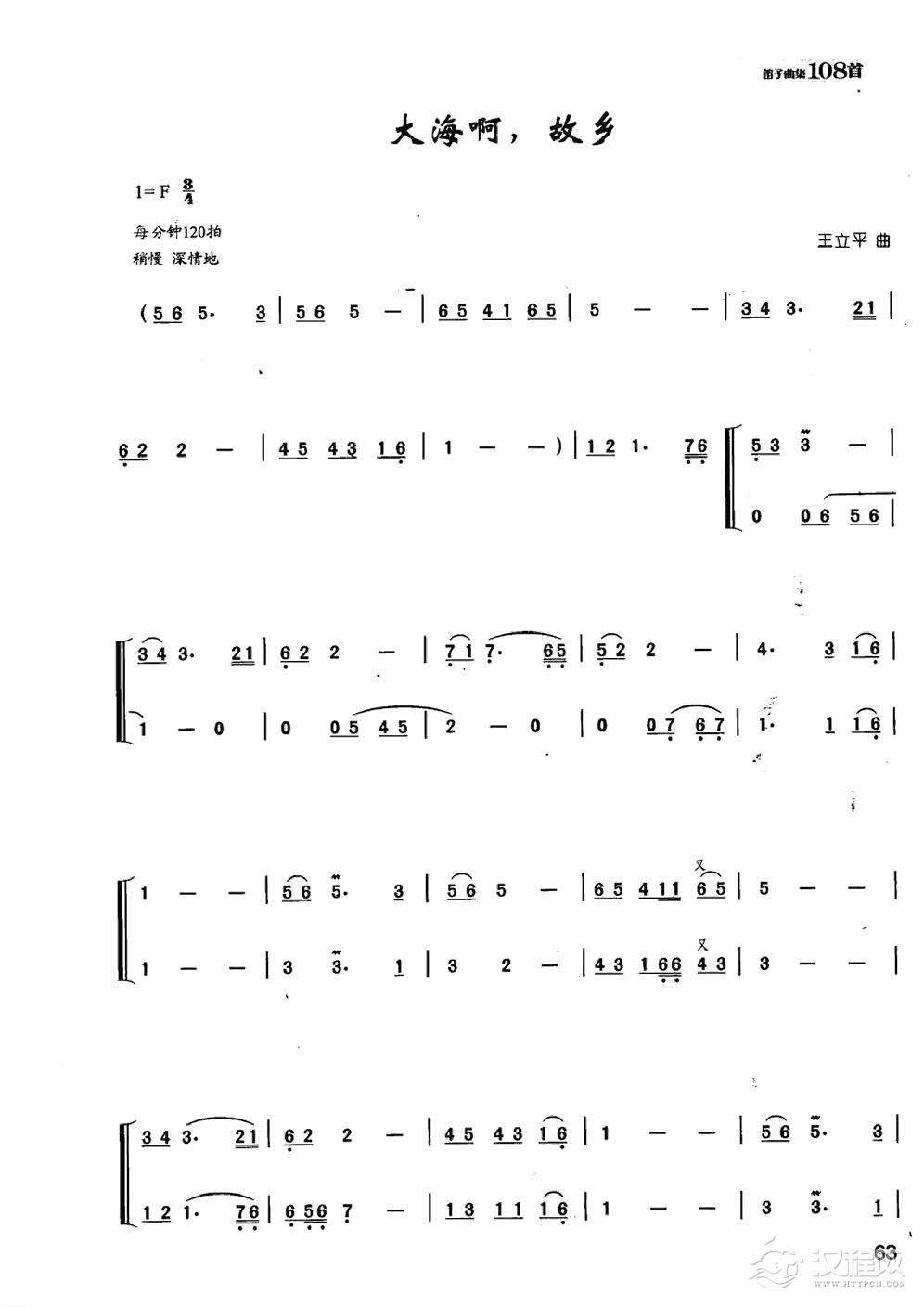 竹笛通俗金曲《大海啊，故乡》陈咏秋笛子曲