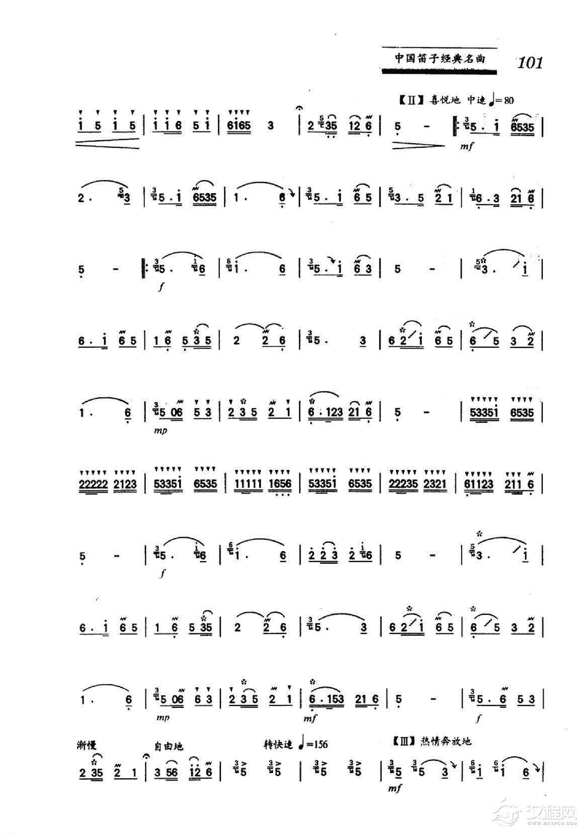 中国笛子名曲《扬鞭催马运粮忙》