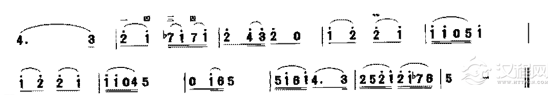 二胡C调上/中把位的音位练习曲《月亮走，我也走》