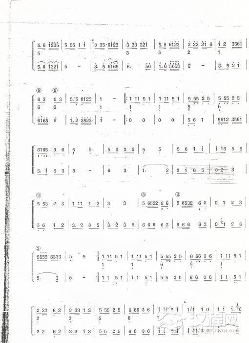 渔舟唱晚   二胡与古筝二胡谱