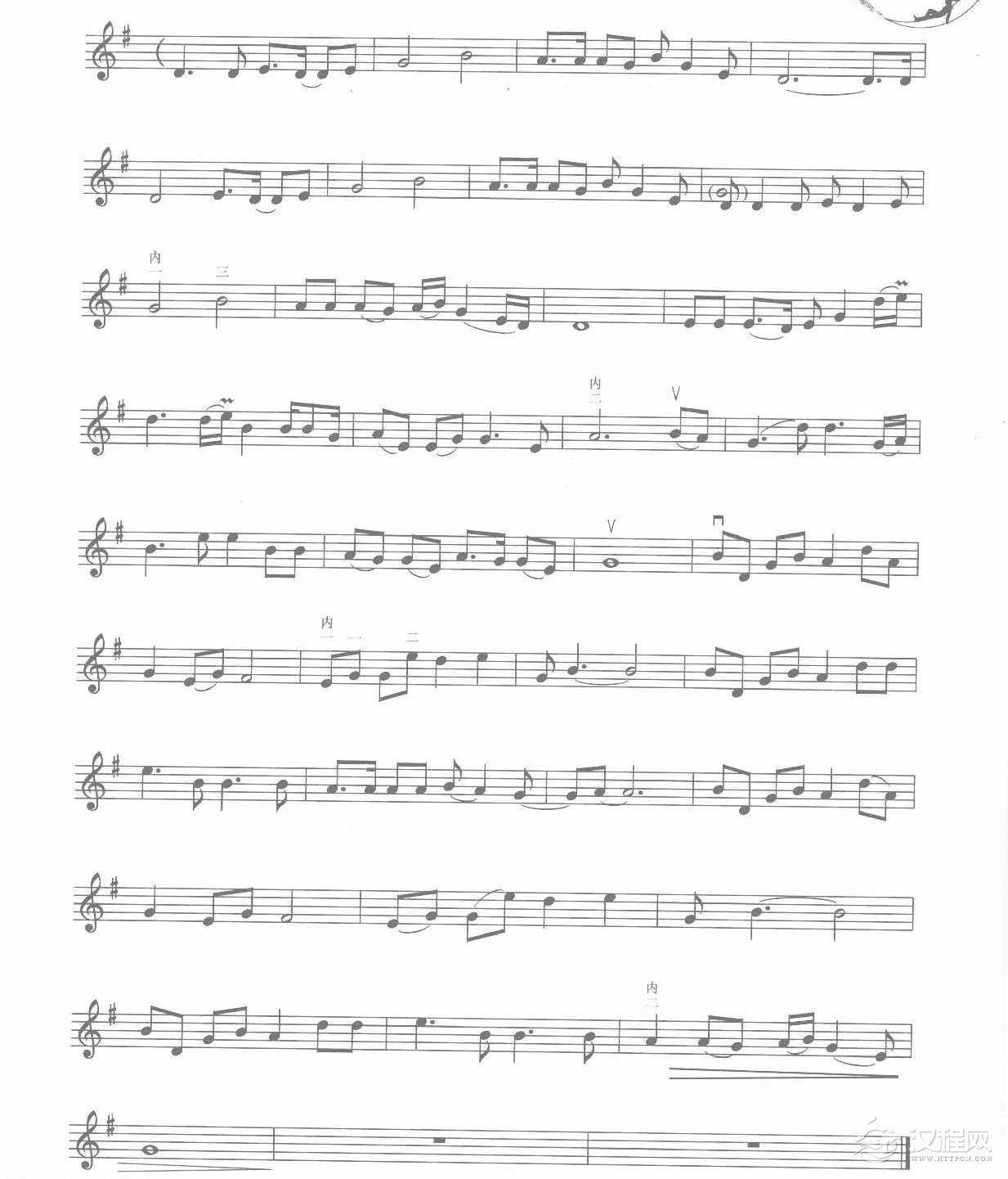 二胡五线谱【秋来秋去】熊美玲 曲