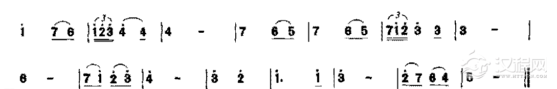 二胡D调中把位练习曲《母亲教我的歌》