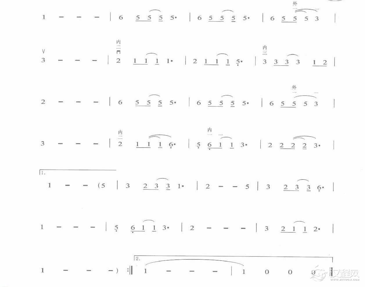 流行二胡曲谱《那些花儿》朴树 演唱/曲