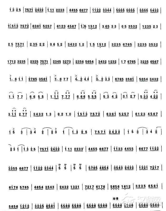 高胡独奏曲谱《珠江之恋》