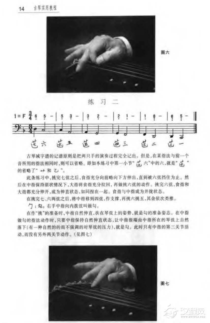 古琴右手基本指法