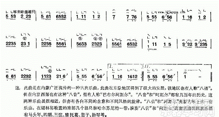 巴布尔阿斯尔-内蒙筝曲