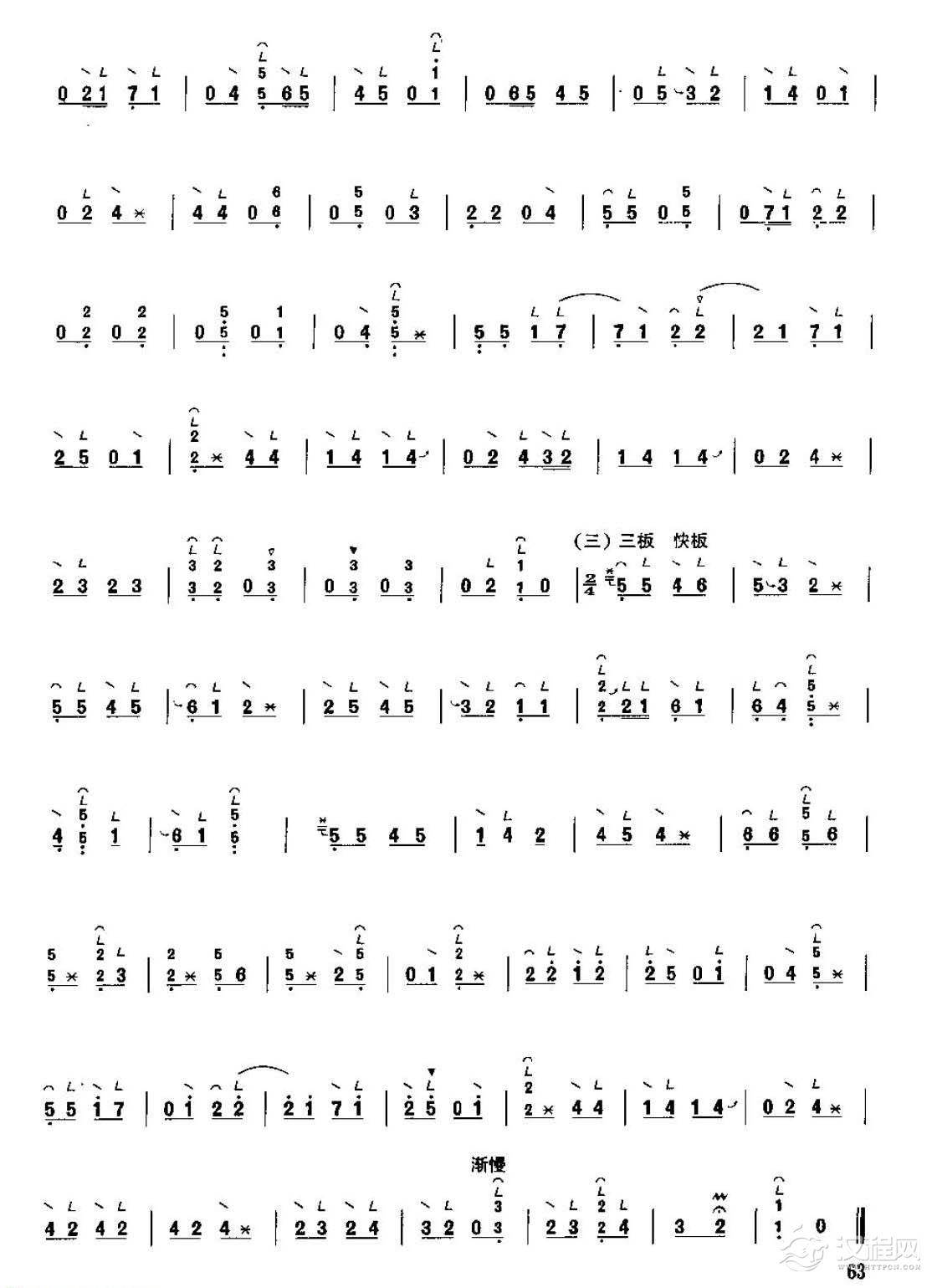 古筝考级五级乐曲《寒鸦戏水》潮州筝曲