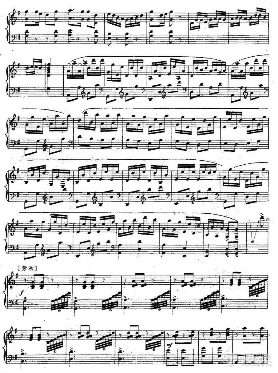 古筝乐谱[战海河]五线谱