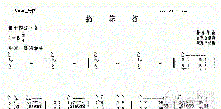 掐蒜苔-榆林筝曲