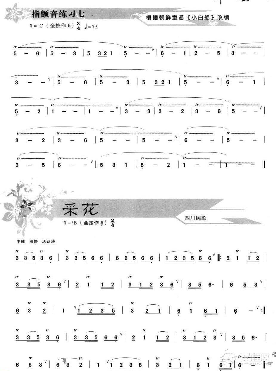 葫芦丝指颤音练习10