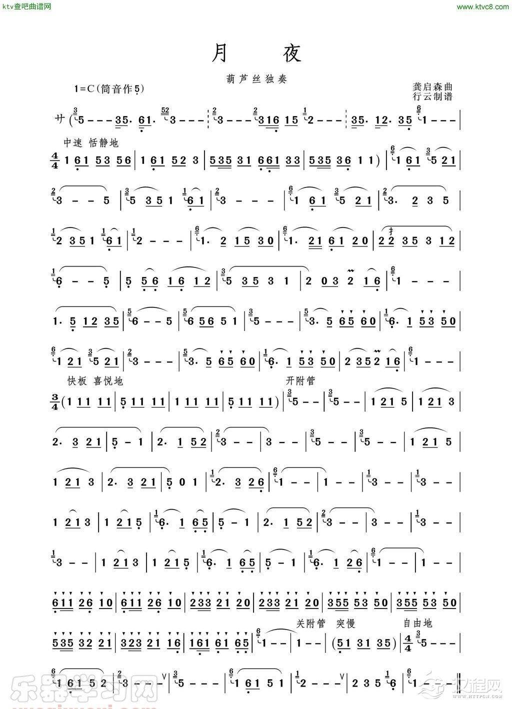 月夜（葫芦丝独奏）