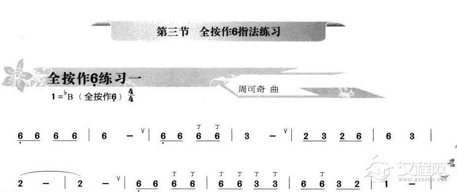 葫芦丝全按作6指法练习1