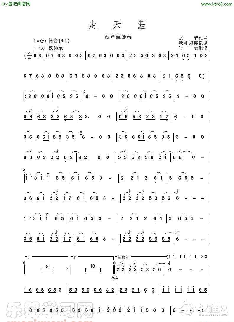 走天涯（葫芦丝独奏）