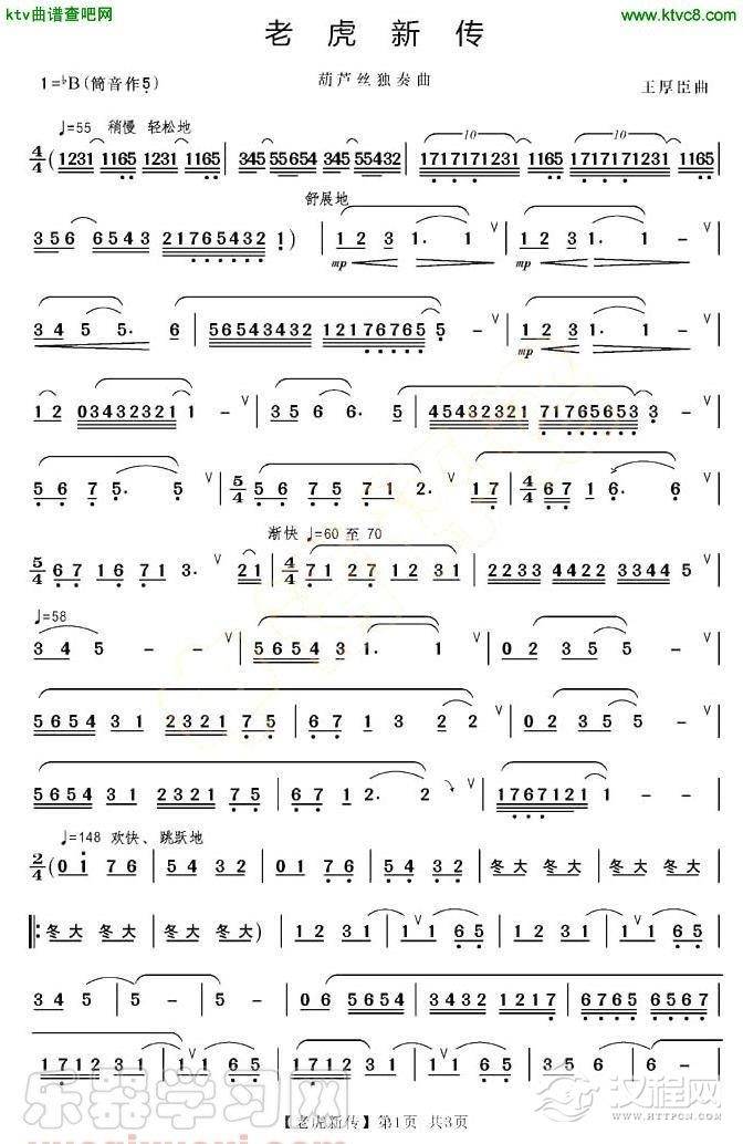 老虎新传（葫芦丝独奏）