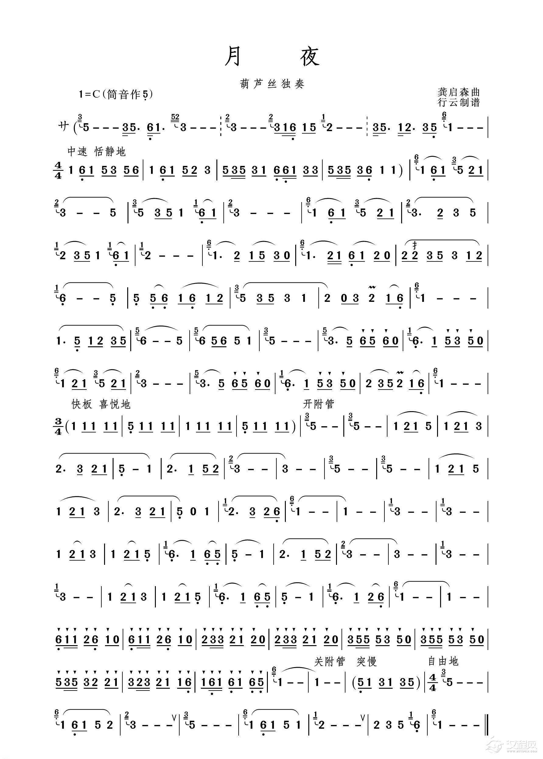 月夜（葫芦丝独奏）