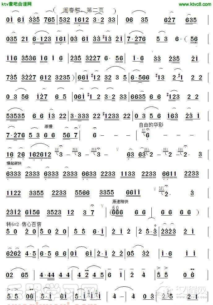 闹春耕(唢呐谱)