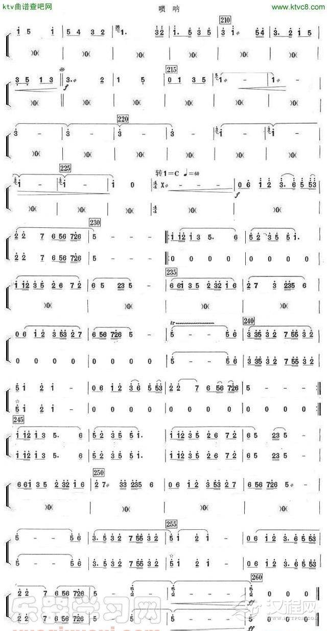 中国电影音乐联奏(唢呐分谱)