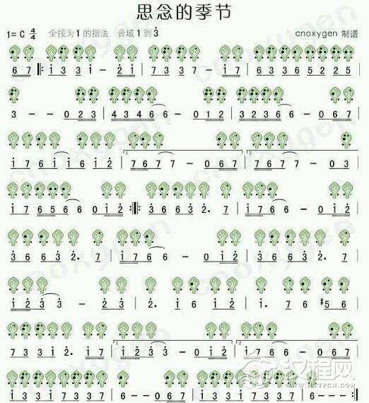 流行陶笛曲《思念的季节》好听的陶笛曲子