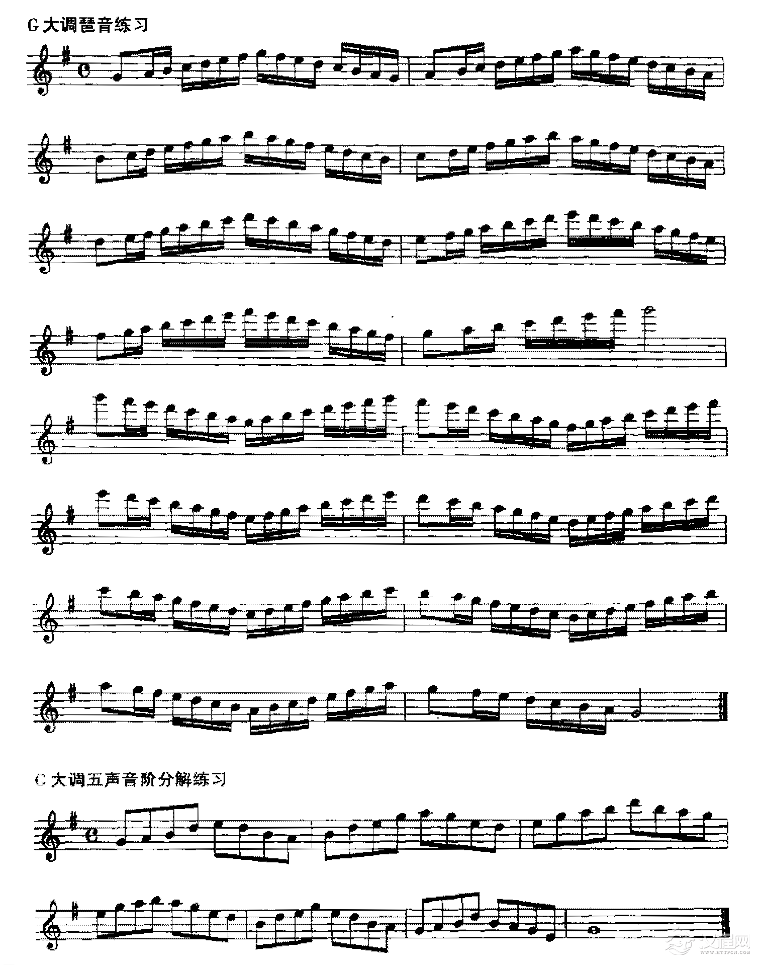 五线谱练习乐曲谱2
