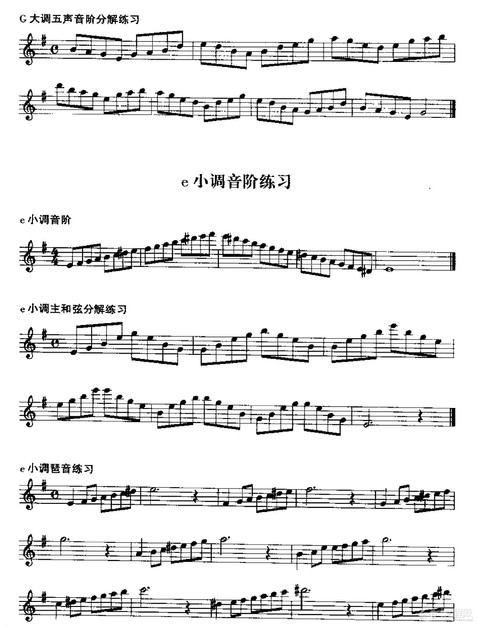 五线谱练习乐曲谱3