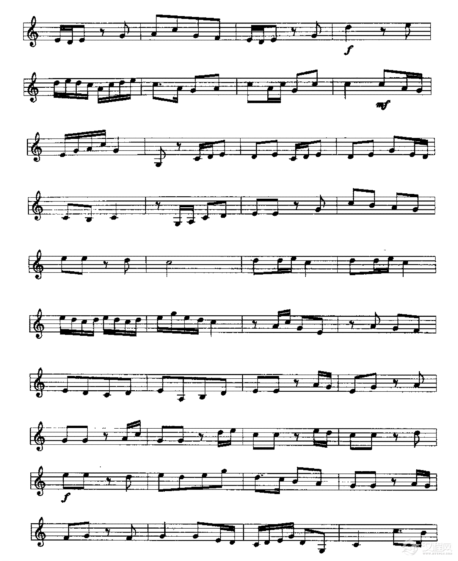 五线谱练习乐曲精选《步步高》2