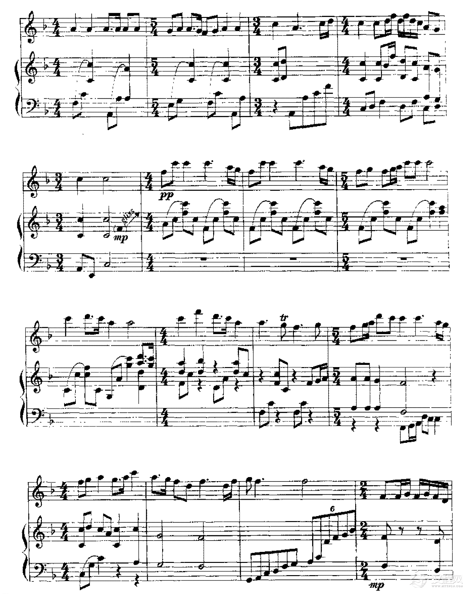 五线谱练习乐曲精选《梅花三弄》2