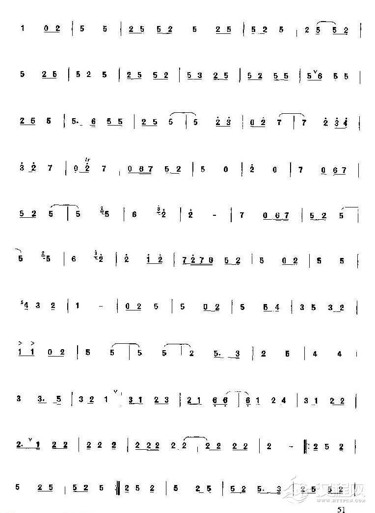 洞箫乐曲谱《八骏马》2