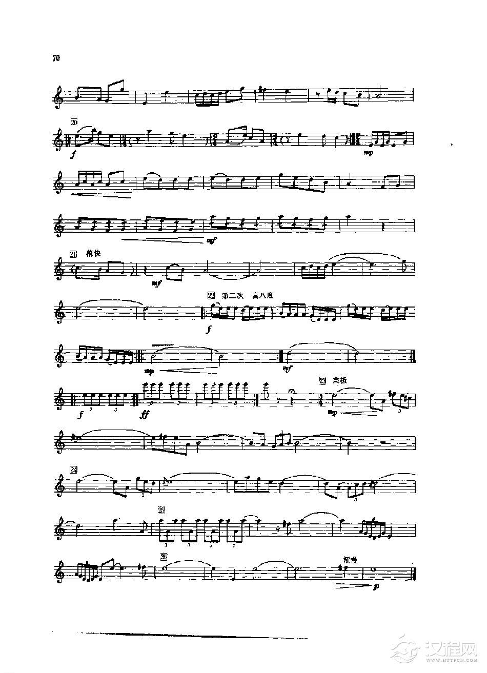 张维良箫曲集【草】洞箫五线谱