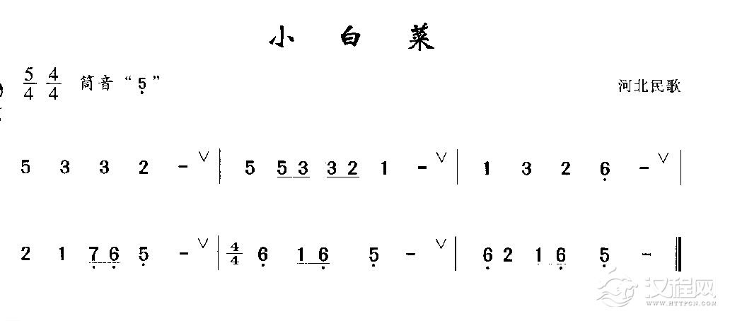 洞箫初级演奏乐曲《小白菜》河北民歌
