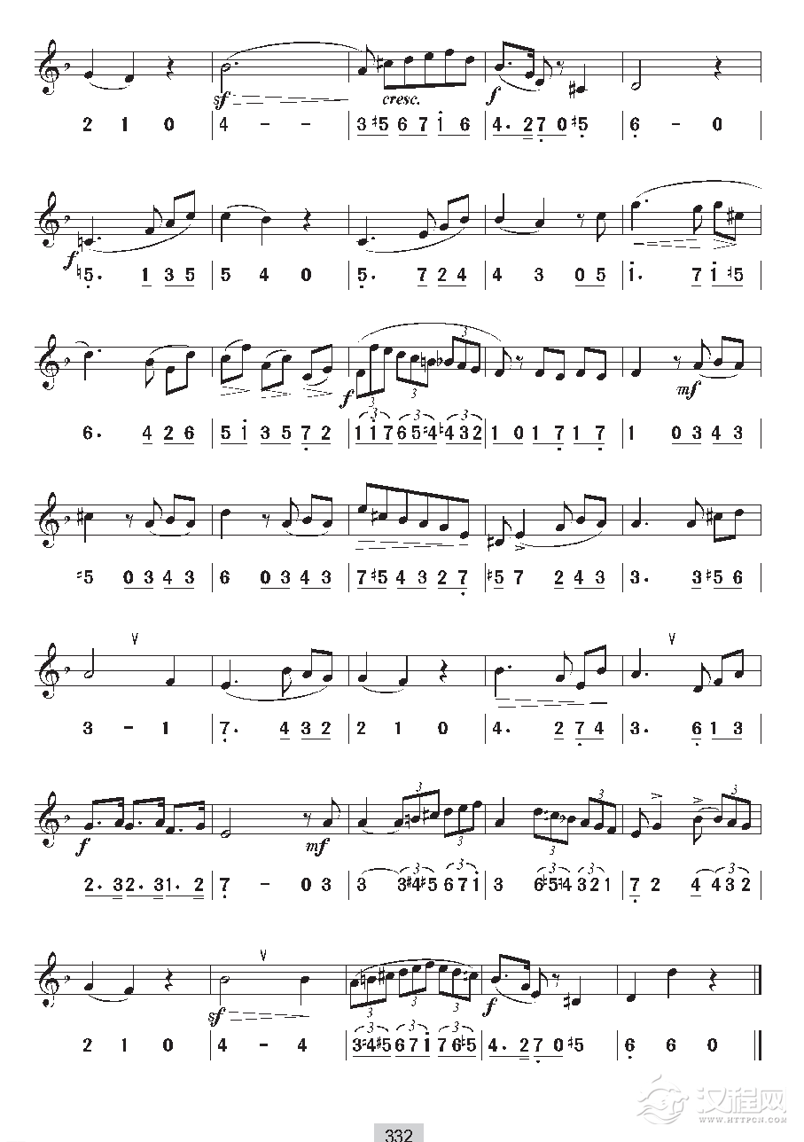 《视唱》二声部视唱与带连线切分音的练习