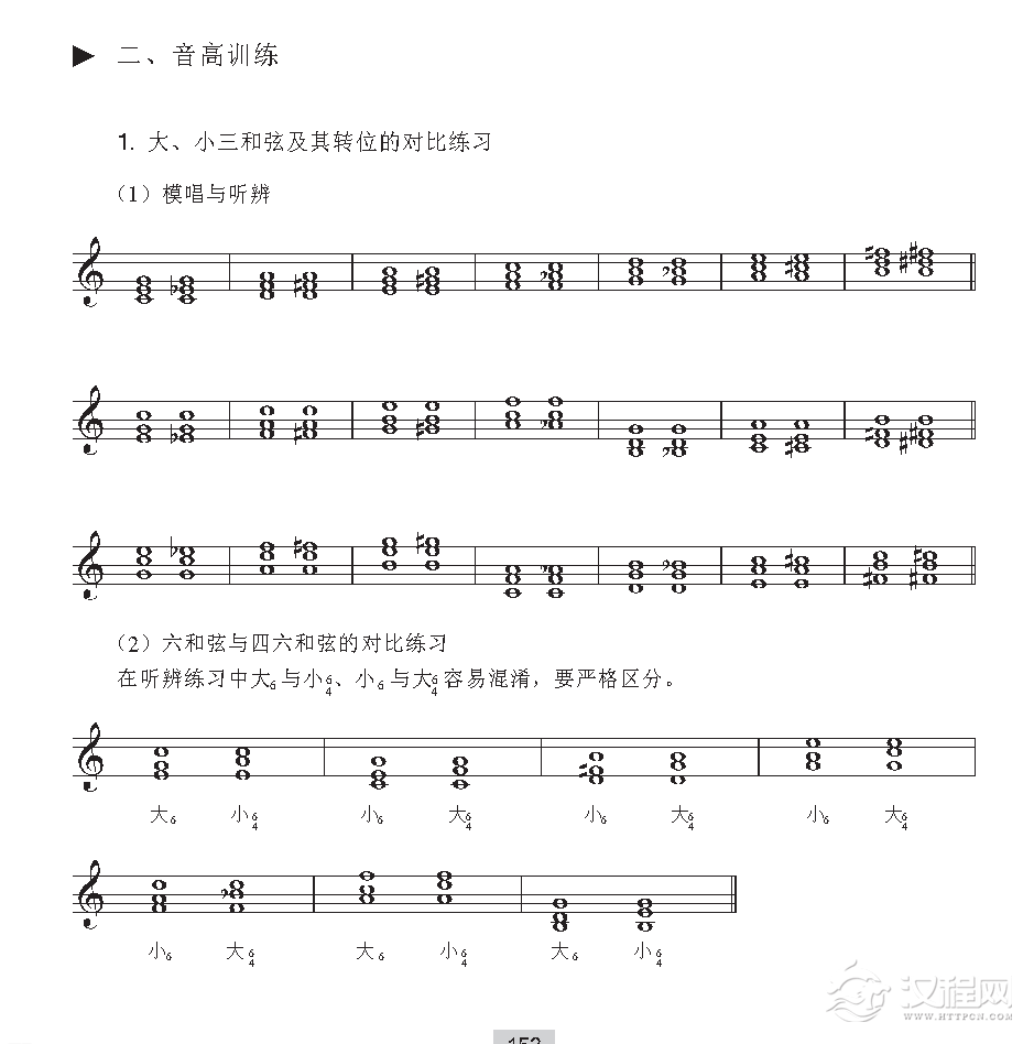 《音高训练》d和声小调音组练习与音程的听辨与听写