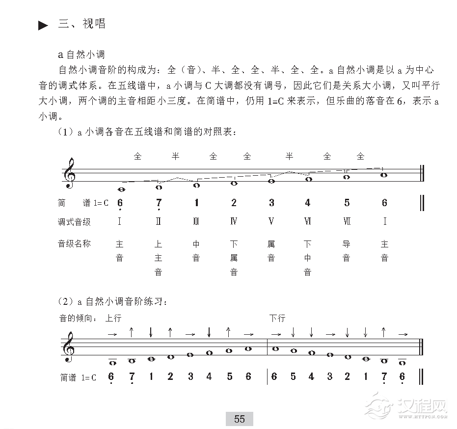 《视唱》a自然小调