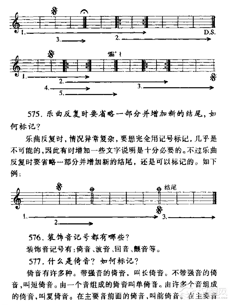 记谱法中常用记号知识解答