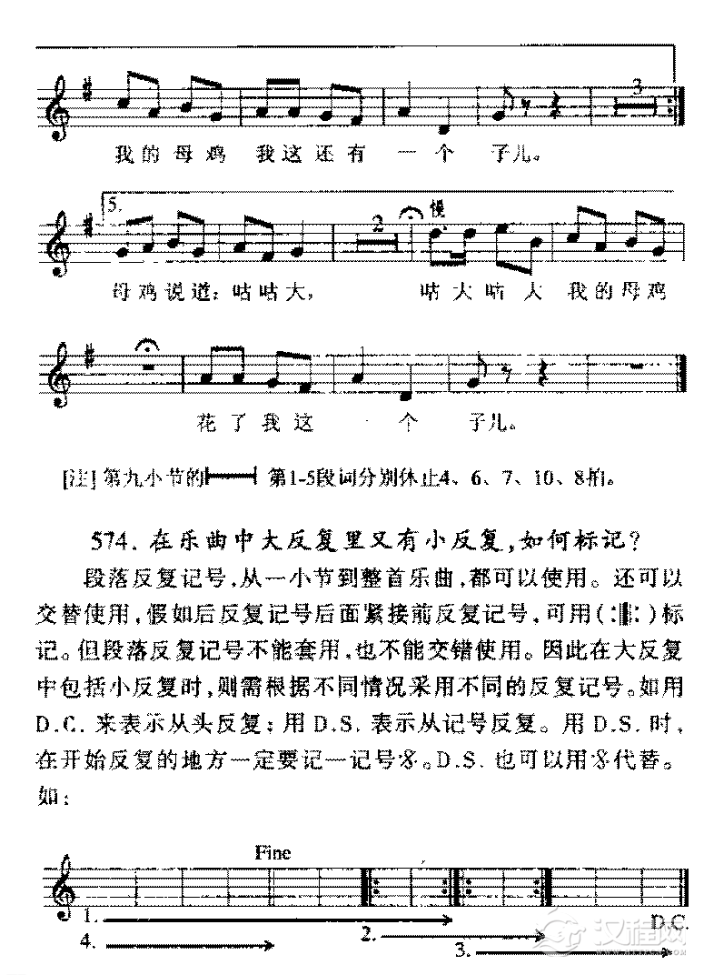 记谱法中常用记号知识解答