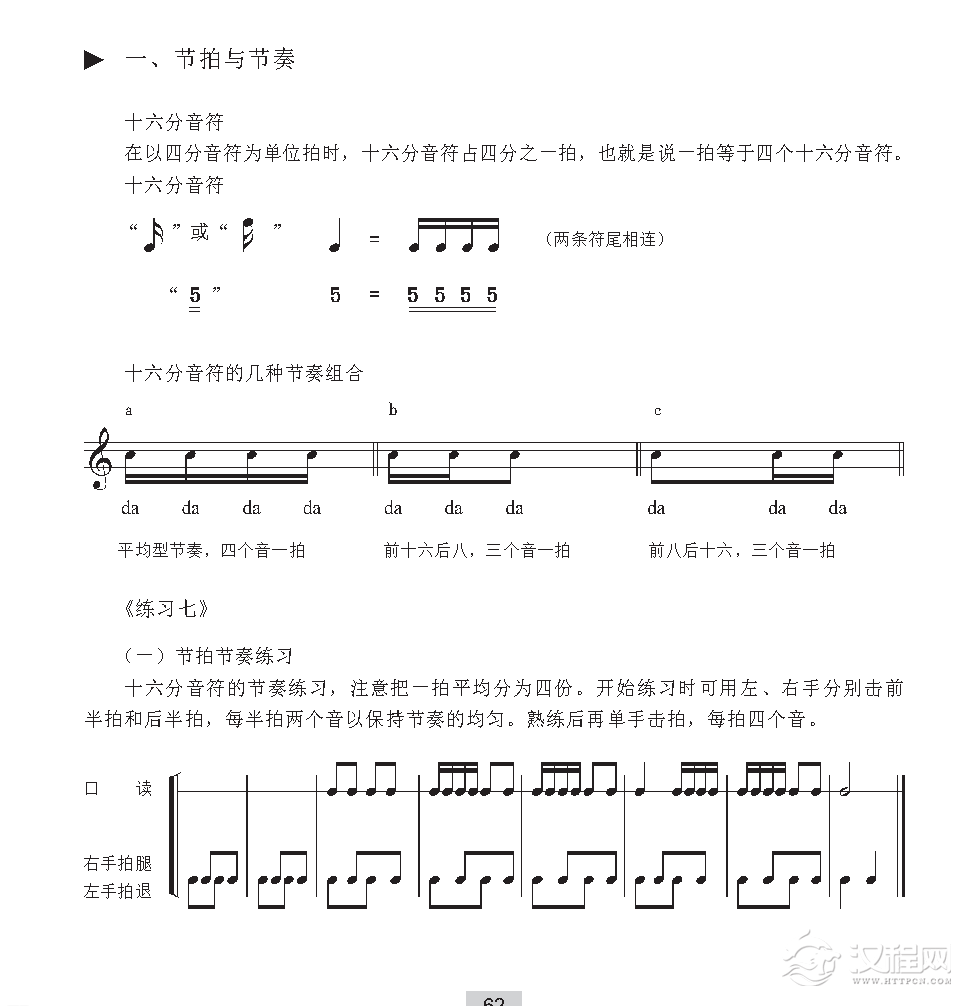 《节拍与节奏》十六分音符