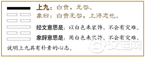 上九:白贲,无咎。