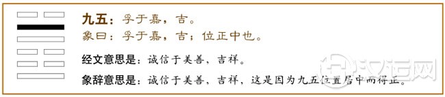九五：孚于嘉，吉。