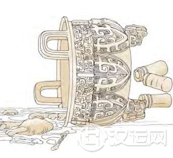 鼎卦第四爻，爻辞：九四：鼎折足，覆公錬，其