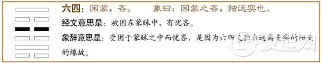 蒙卦第四爻，爻辞：六四：困蒙，吝。