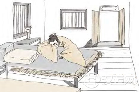 巽卦第六爻，爻辞：上九：巽在床下，丧其资斧