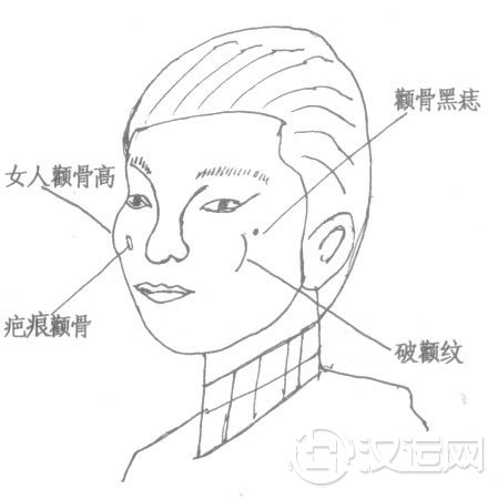 面相颧骨相法：面相图解相颧骨绝招分解