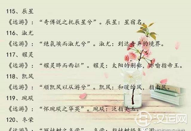小宝宝起名，诗经楚辞经典起名